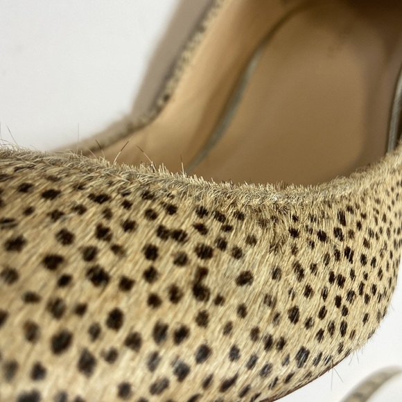 Loeffler Randall Cream Animal Print Kitten Heel Pumps Size 10B Pointed Toe - Picture 2 of 10